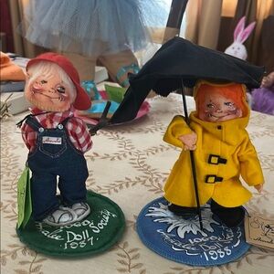 2for1 Annalee collectible dolls 1987,1988 original tags
